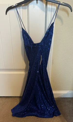 Blue Sparkle Mini Dress thumbnail 4