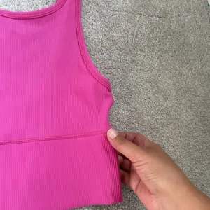 Lululemon Power Pivot Ribbed Crop Tank Top Sonic Pink Athletic Size XS/S thumbnail 5