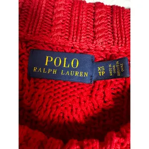 Polo Ralph Lauren Red Cotton Cable Knit Crewneck Sweater‎ Garment Dye XS thumbnail 4