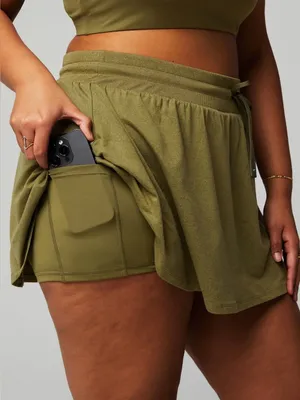 Fabletics Green Cloud Jersey Flounce Skort thumbnail 2