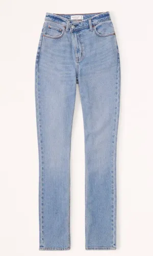 NWT Abercrombie and Fitch Curve Love Ultra High Rise 90s Slim Straight thumbnail 4