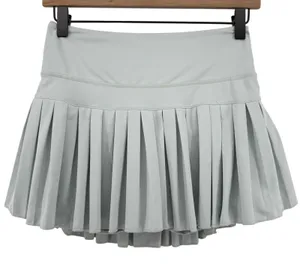Gold Hinge Pleated Tennis Skirt Skort Mist Light Blue Gray Women S Preppy thumbnail 1