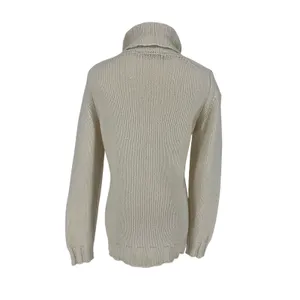 Incentive Cashmere Ivory Chunky Knit Turtleneck Sweater Made Italy Size S thumbnail 10