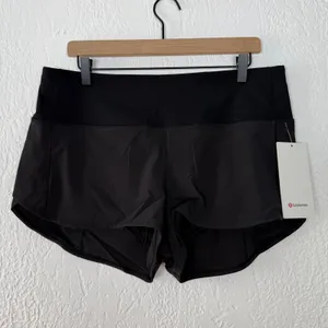 Lululemon Speed Up High Rise Short 2.5" Lined Black Size 12 NWT thumbnail 2