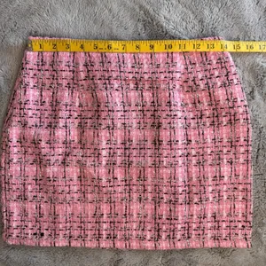 iii Tweed Wool Blend‎ Mini Skirt Womens Sz S Pink New Side Zip thumbnail 9