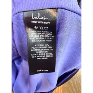Lulus NWT Illustrious Elegance Periwinkle Satin‎ Long Sleeve Midi Dress Size XL thumbnail 7