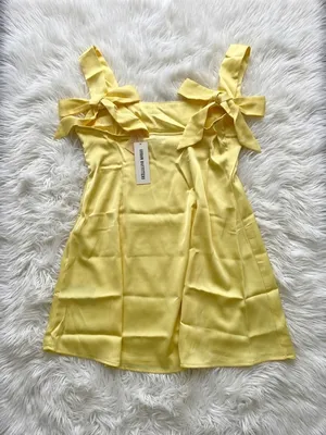 Urban Outfitters Bri Double Bow Satin Mini Dress thumbnail 2
