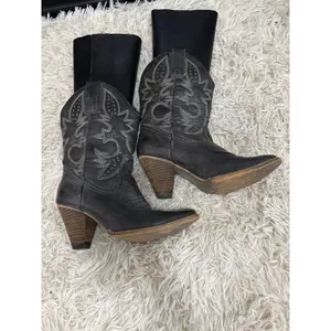 Volatile Women Black Leather Western Cowboy Boots Size 8.5 Denver Heel‎ thumbnail 4