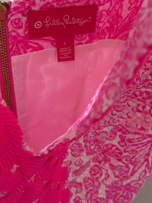 Lilly Pulitzer for Target “See Ya Later” Shift Dress Sleeveless Hot Pink Pattern thumbnail 8