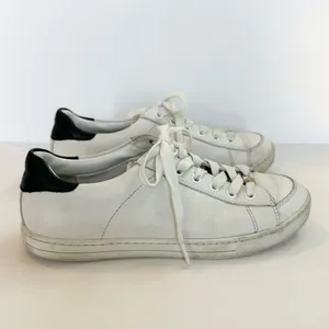 Coach Porter Lace Up Sneakers in White & Navy thumbnail 3