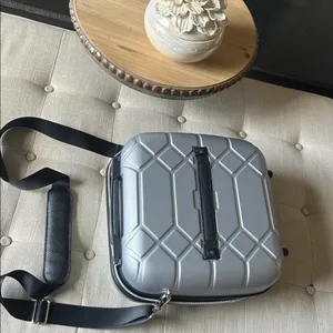 Aimee Kestenberg Grey Mini Hard-case Travel Luggage Bag thumbnail 8
