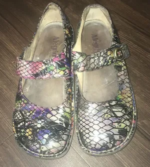 Alegria floral mermaid Mary Jane nursing clogs thumbnail 1