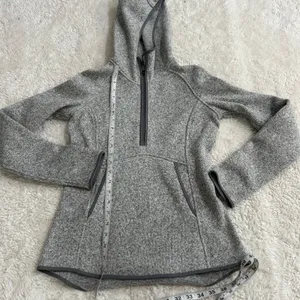 Lululemon Women Fleece & Thank You Pullover Heather Grey 4 Yoga Athleisure Luxe thumbnail 5