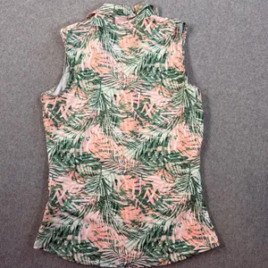 Lady Hagen Women's XS Sleeveless Golf Polo Shirt Tropical Palm Print Performance thumbnail 8