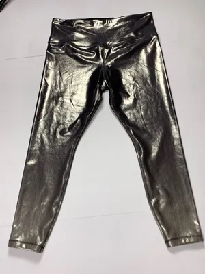 Athleta Elation Shine Leggings LP Black High Rise Metallic Ankle Lustre thumbnail 6