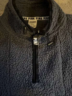 PINK Victoria's Secret Sherpa Quarter-Zip Pullover thumbnail 2