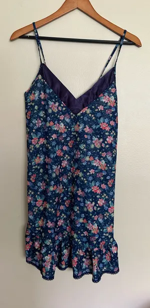 Floral night gown/slip Blue thumbnail 1