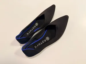Authentic Rothy's The Point Flats Pointed Toe Flat Shoes black, Sz 6.5US(fits 6) thumbnail 5