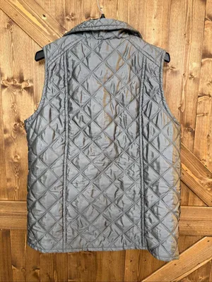 Marc New York Andrew Marc Women’s XL Metallic Silver Quilted Vest Asymmetrical Z thumbnail 6