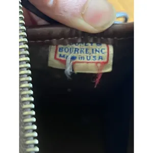 Dooney &Bourke Vintage Brown And Black All Weather Leather Sat Hel Crossbody Bag thumbnail 16
