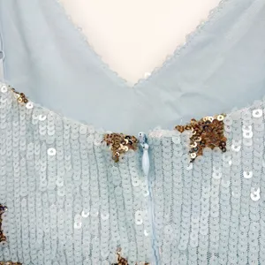 Superdown Revolve‎ Womens Dina Sequin Star Wrap Party Cocktail Mini Dress Size S thumbnail 10