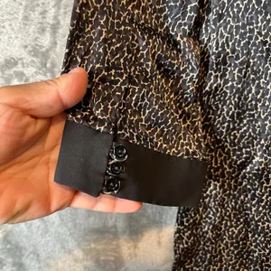 Zara Women's Animal Leopard Print‎ Shift Dress Size Small 100% Silk thumbnail 5