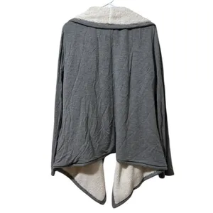 UGG Women Size‎ Medium Fleece Lined Open Front Cardigan Sweater Preppy Winter thumbnail 2