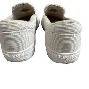 J Crew Woman's Ivory Corduroy Slip-On Sneakers with Sherpa Lining Cozy Size 9 thumbnail 8