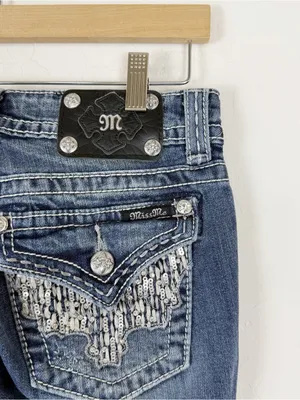Miss Me Jeans Bootcut Denim Rhinestone Jeans thumbnail 6