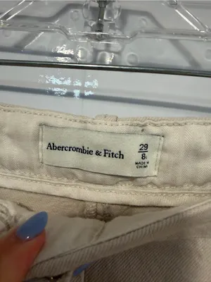 Cream Khaki material Abercrombie and Fitch‎ trousers thumbnail 3