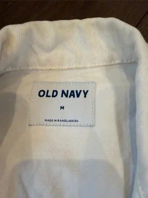 Old Navy White Denim Jacket Size Medium - C73-031 thumbnail 2