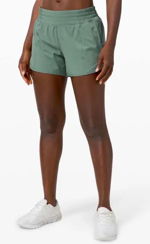 Green Lululemon Shorts Hotty Hot 4" thumbnail 1