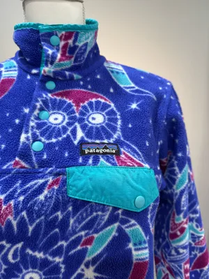 Women's Purple Patagonia Synchilla Fleece Lightweight Pullover Size XS EUC thumbnail 3