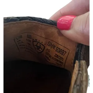 Ariat Mendocino Tassel Dark Aged Shoes Clogs Women's 8B Leather Slip-on thumbnail 16