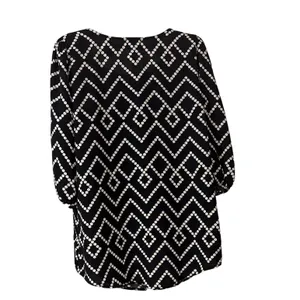 Gameday Couture Ohio State Buckeyes Women XXL Black White Geometric Tunic Blouse thumbnail 2