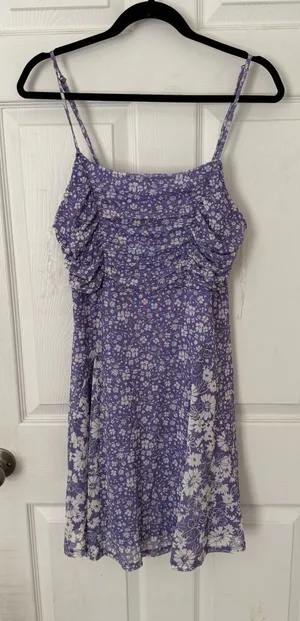 Purple Floral Dress Size XL thumbnail 1