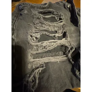 Free People We The Free Black Distressed Denim Shorts High‎ Rise Raw Hem Size 27 thumbnail 11