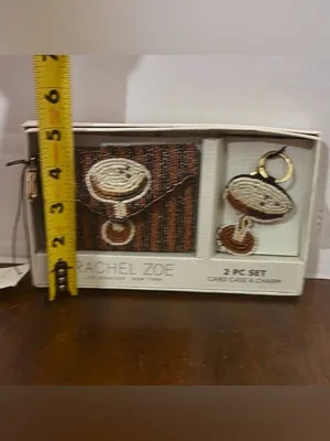 NEW - Viral Rachel Zoe Espresso Martini Beaded Coin Pouch & Bag Charm/Key Ring thumbnail 6