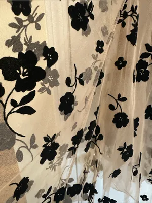 Chicwish 3D Floral Mesh Maxi A-Line Skirt thumbnail 5