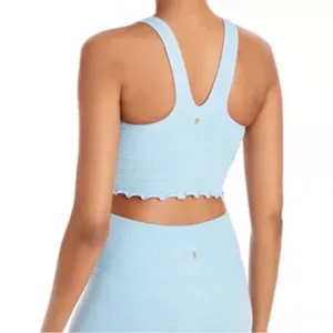 Spiritual Gangster Amor Cropped Tank Light Blue Size XS/S Seamless Ribbed‎ Yoga thumbnail 2