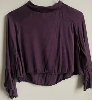 Don't Ask Why Pink Flare Long Sleeve Crop Top thumbnail 2