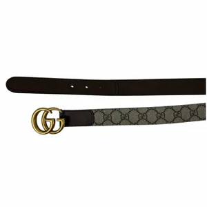 Gucci Canvas Monogram GG Buckle Supreme Leather Belt Brown Size 85cm/34" thumbnail 7