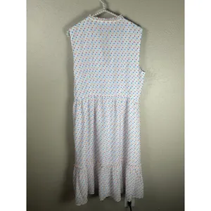 Draper James Size 14 Dress White Colorful Textured Dots Kidcore Clowncore Midi thumbnail 6