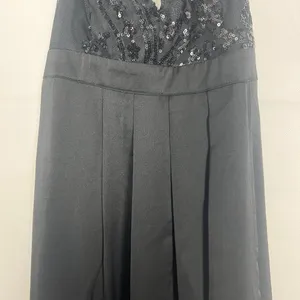 Love Couture Halter Beaded Babydoll Black Maxi Dress Size XS thumbnail 5