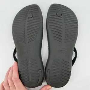 Crocs Sexi Flip Sandal Slip On Black Women 9 Slingback Thong Casual Barefoot thumbnail 7