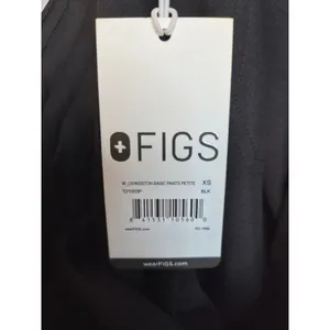 FIGS Livingston Scrub Pants XS Petite Black Embroidered Hearts NWT T21003P thumbnail 8