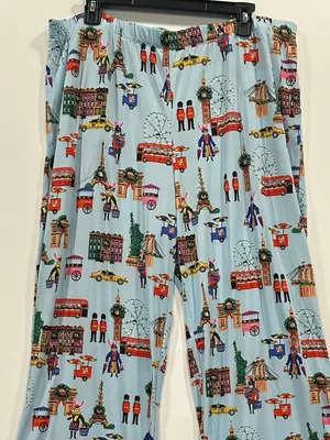 Beauty Sleep Social Eloise Cozy Pajama Set 2pc NEW Holiday Hopping XXL thumbnail 9