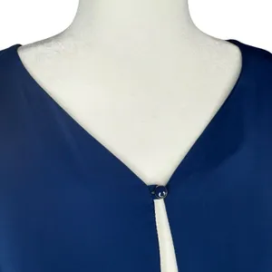 Amanda Uprichard M 100% Liquid Silk‎ Shift Dress Blue Career Office Made In USA thumbnail 6