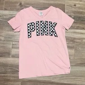 Pink Victoria's Secret Pink Logo Short Sleeve Shirt thumbnail 1