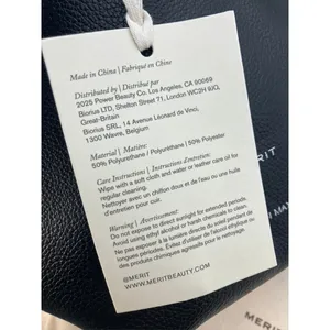 MERIT‎ Brandon Maxwell Black Leather Mini Tote Handbag with Dust Bag New thumbnail 9